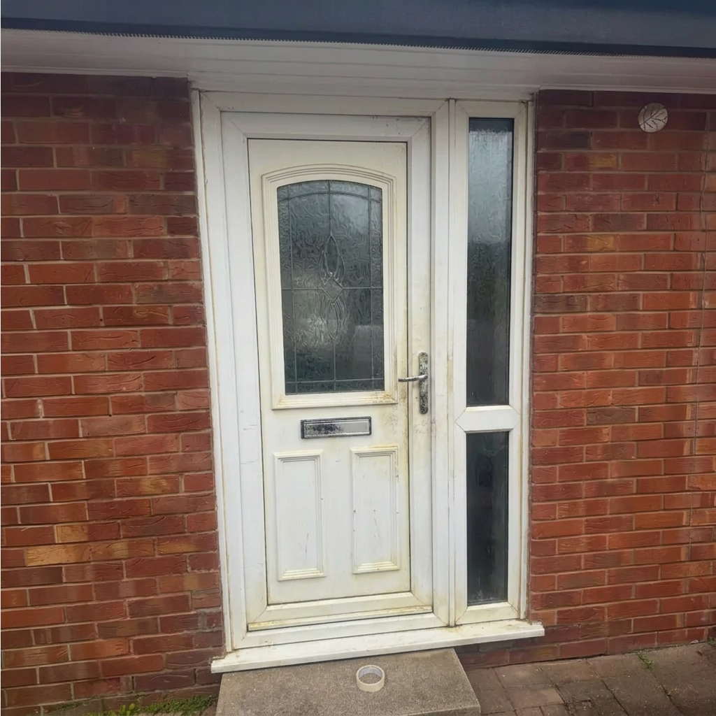 Before: Composite front door replacement